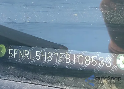 2014 Honda Odyssey Ex-L z USA, uszkodzony, nr VIN 5FNRL5H67EB108533